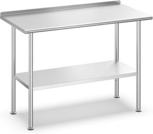 Stainless steel kitchen island table