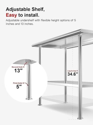 Stainless steel kitchen island table - 图片 4